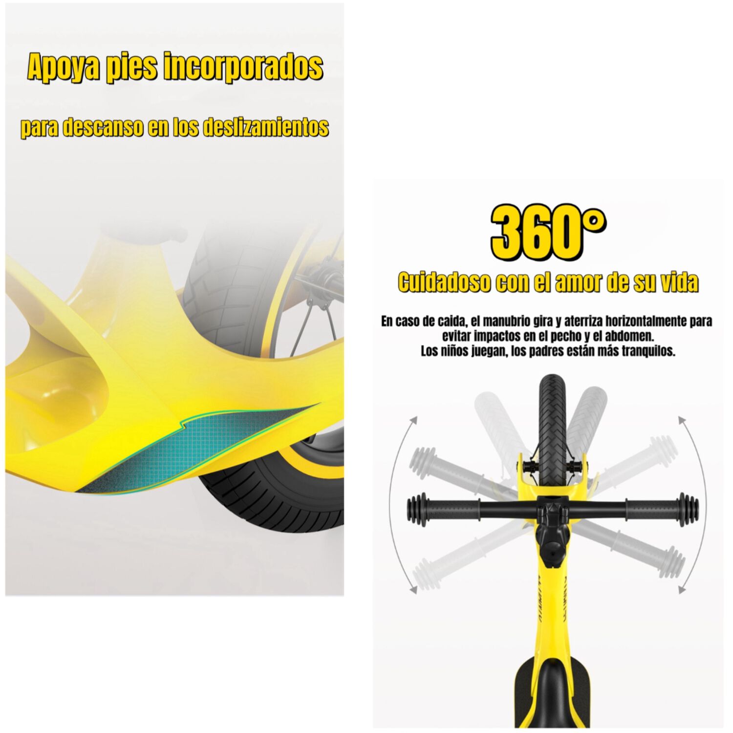 Bicicleta De Equilibrio Convertible Aro 12 Y 14 Amarilla image number 2.0