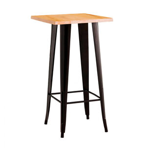 Mesa Bar Tolix Wood 60x60cm