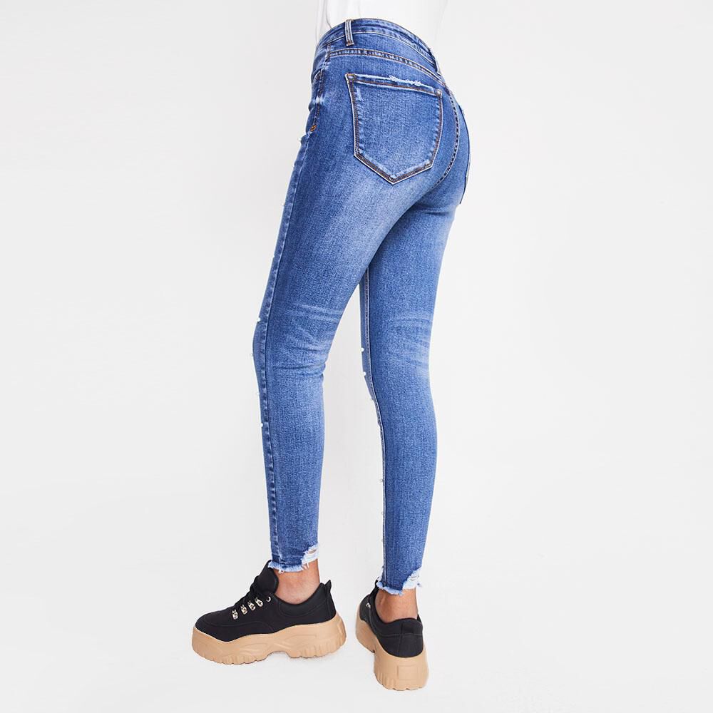 Jeans Mujer Tiro Medio Skinny Rolly go image number 2.0