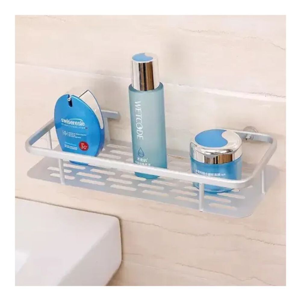Estante Organizador Adhesivo De Aluminio Baño image number 1.0