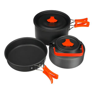 Set Ollas Camping 7 Piezas Aluminio Cocina Port&aacute;til