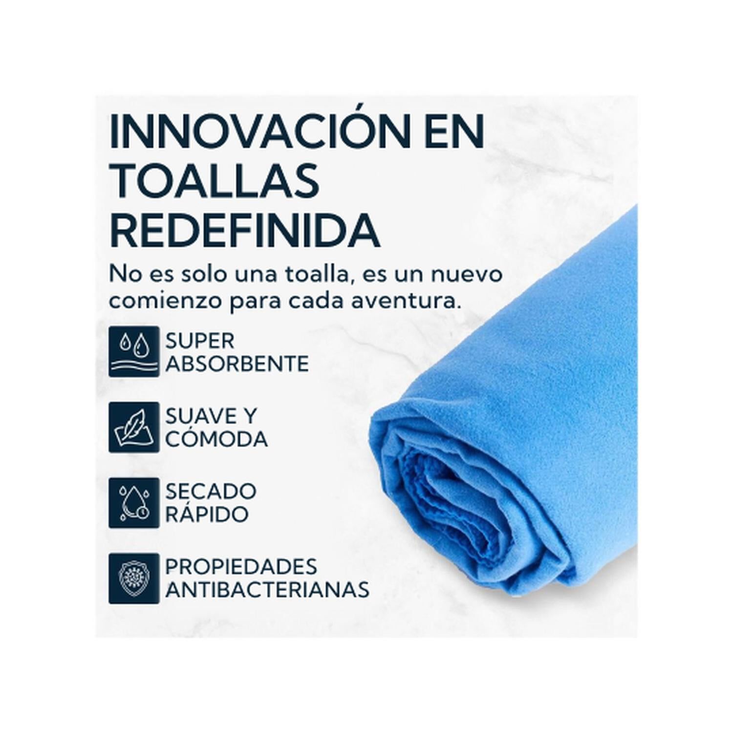 Pack 2 Toallas Microfibra Suede Azul image number 4.0