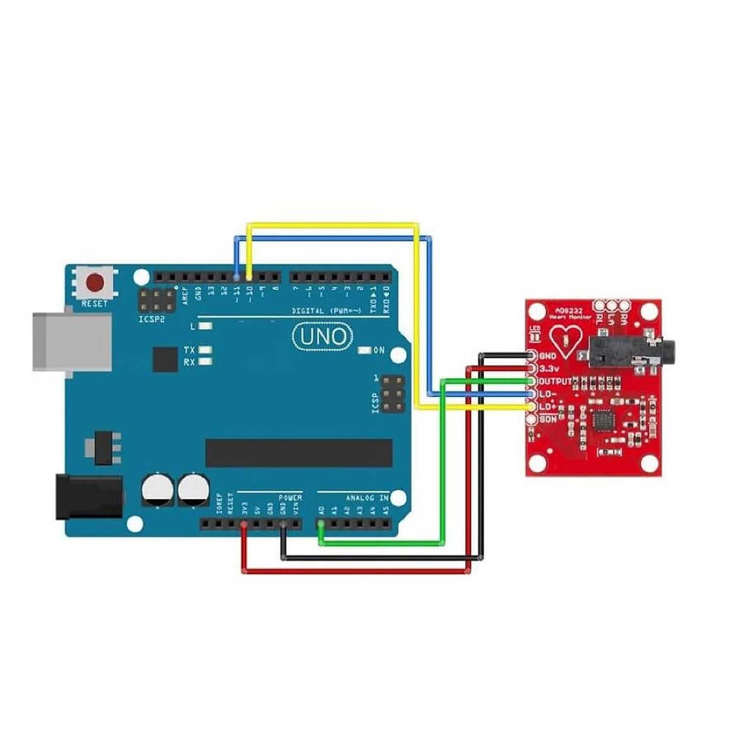 Kit Monitor De Frecuencia Cardiaca Ad8232 Para Arduino image number 2.0