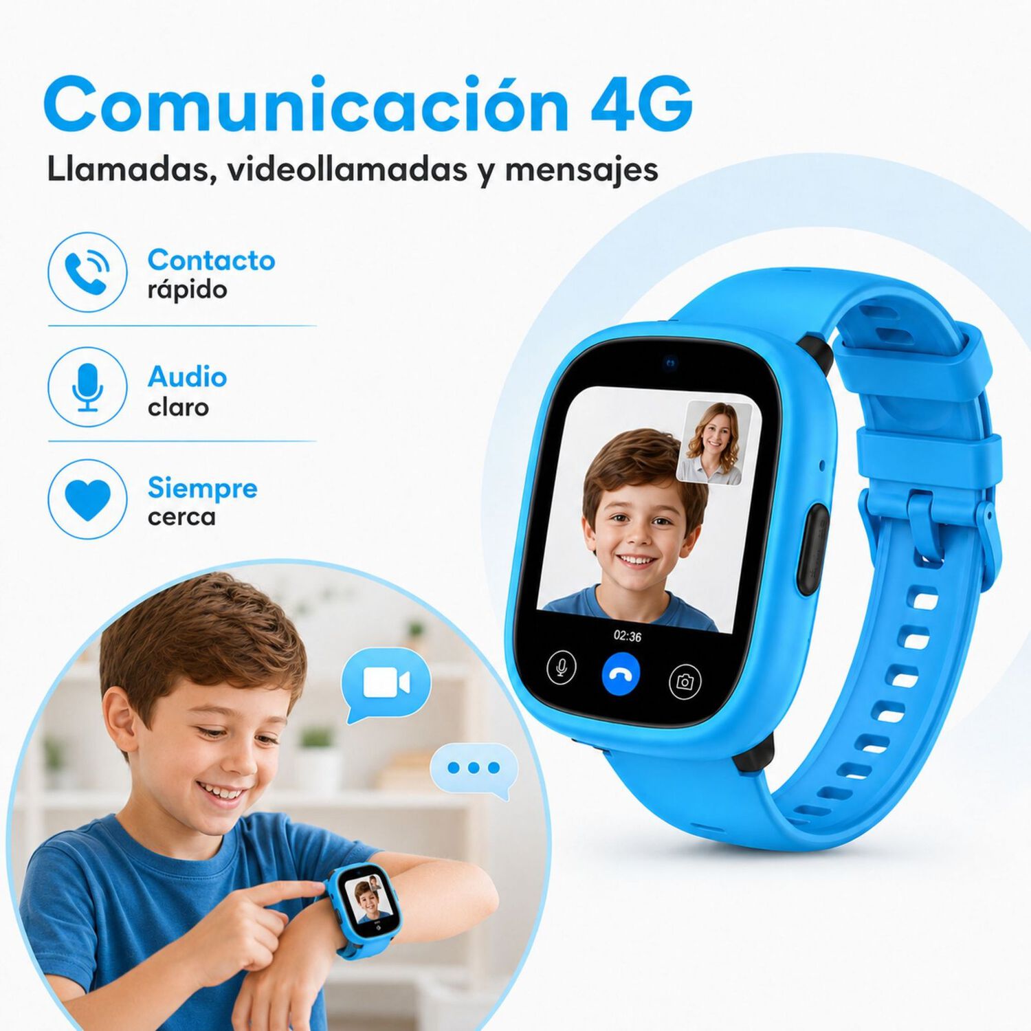 Smartwatch Infantil Lagenio K3 4g Gps Sos Videollamadas image number 1.0
