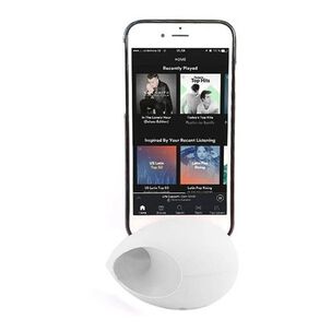 Altavoz Parlante Iphone Silicona Blanco