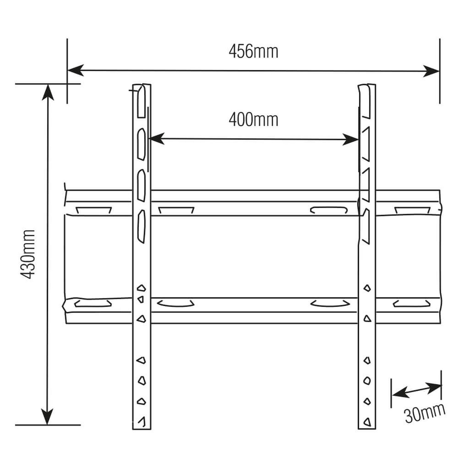 Soporte Fijo Para Tv De 32" A 55" Ultra Delgado Sbrm404 Brasforma image number 3.0