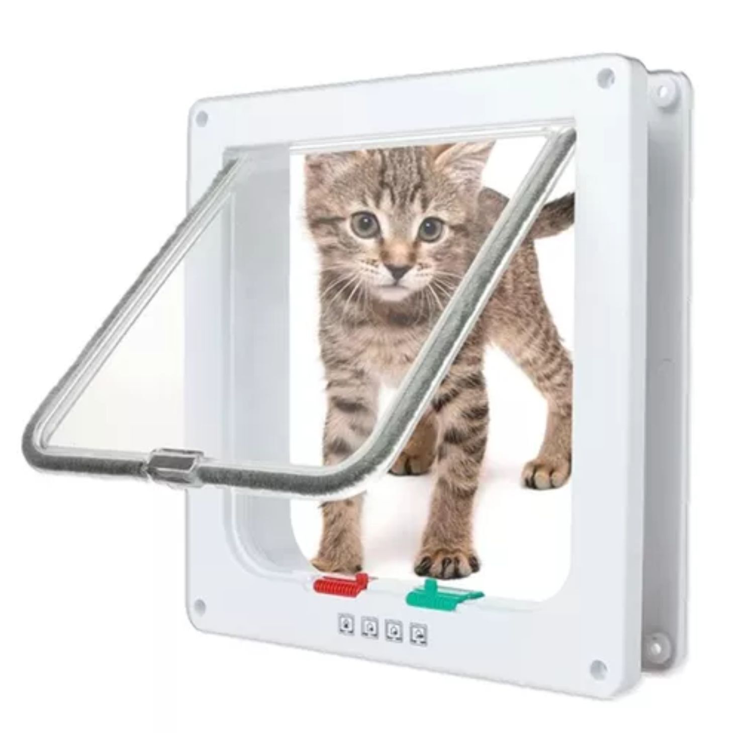 Puerta Mascotas Ajustable Peque&ntilde;as Ventana Transparente image number 0.0