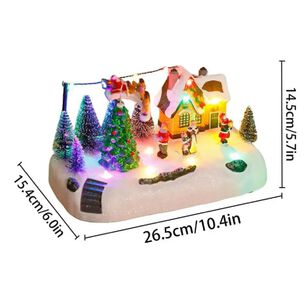 Villa Navide&ntilde;a Decorativa Con M&uacute;sica Y Luces Led.