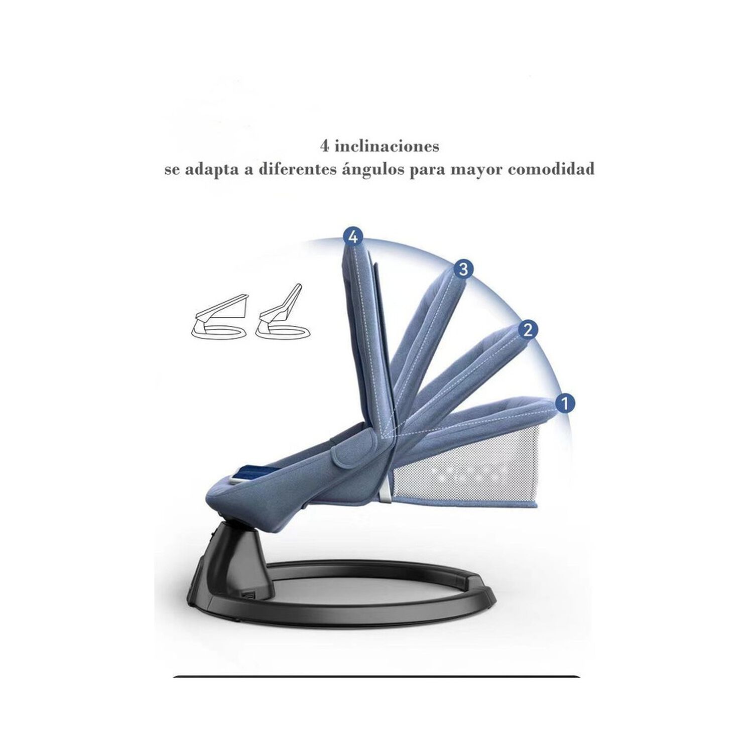 Mecedora El&eacute;ctrica Reclinable Bluetooth Lubabycas Osito image number 10.0