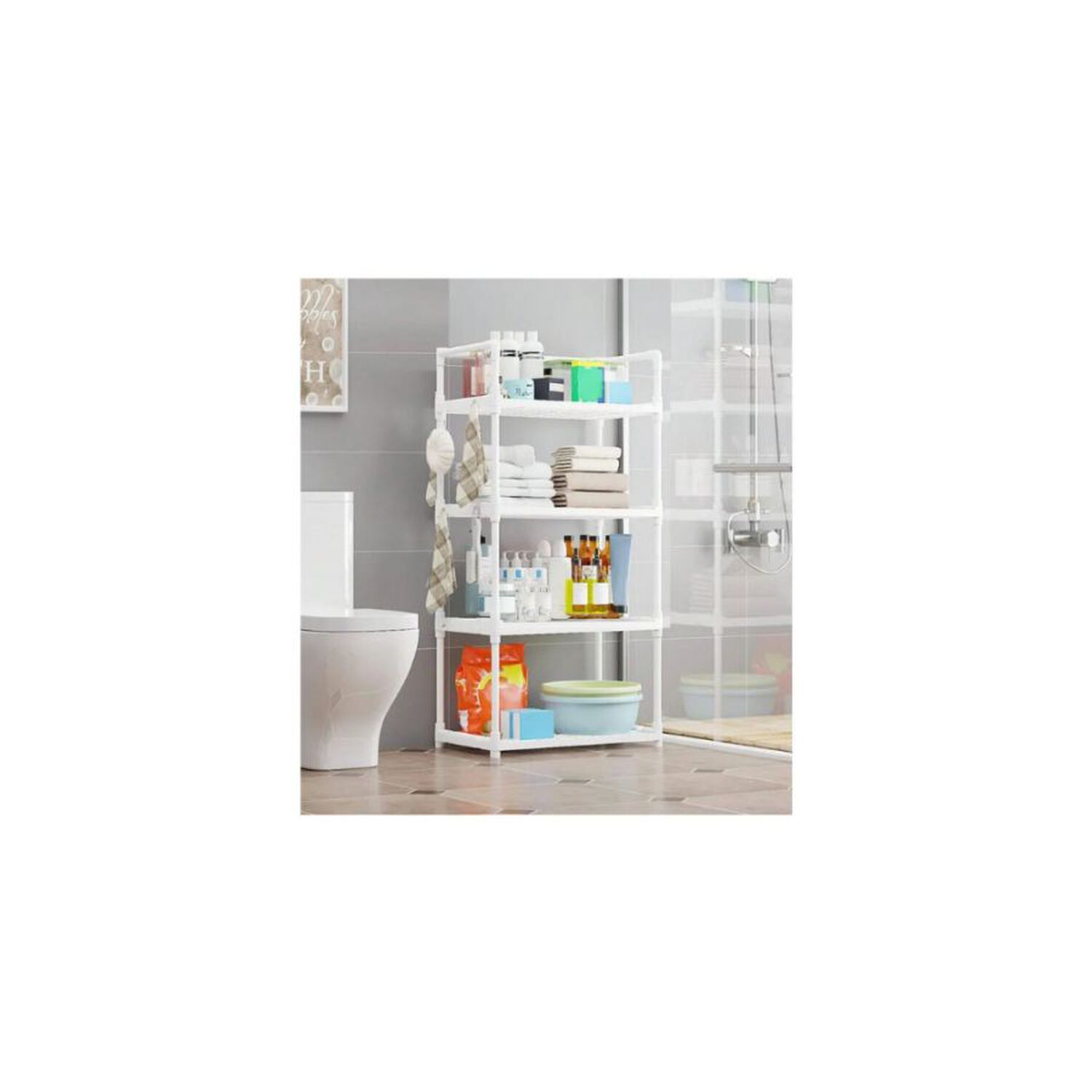 Estante De Cocina Organizador 4 Niveles Multiuso Hogar Blanco image number 2.0