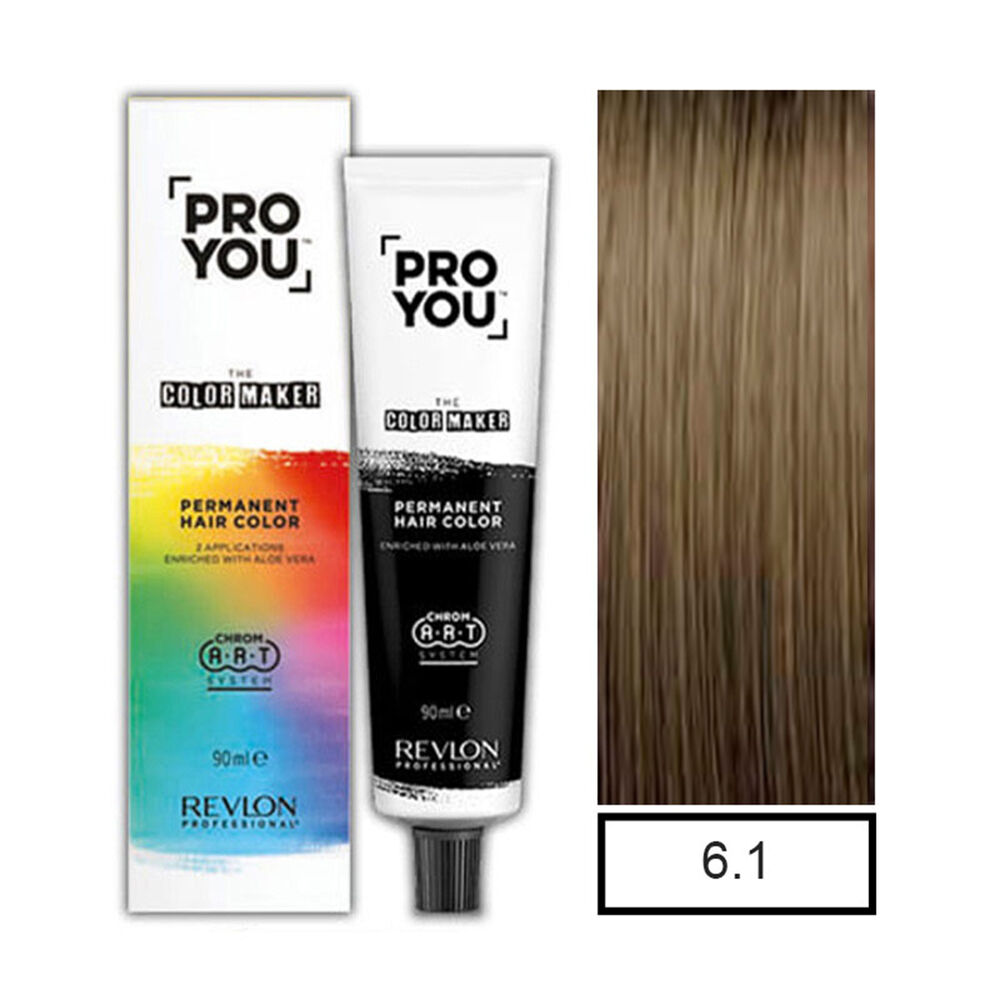 Pro You™ Color Maker Tintura Permanente Rubio Oscuro Ceniza 6.1 90ml+oxidante image number 0.0