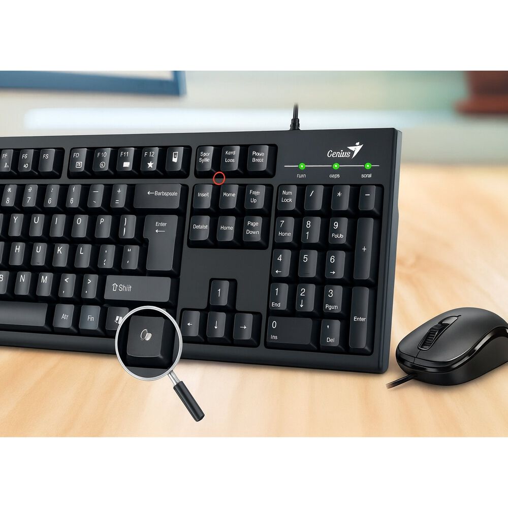 Set Teclado Y Mouse Genius Al&aacute;mbrico Pc Y Laptop Usb image number 0.0