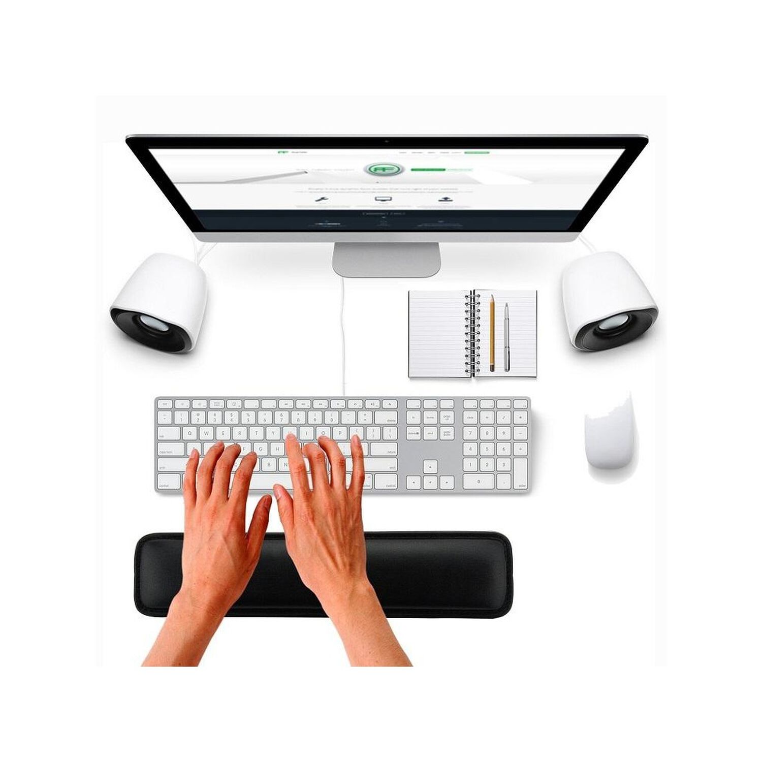 Apoya Mu&ntilde;ecas Ergon&oacute;mico De Gel Para Teclado Memory Foam Pro image number 4.0
