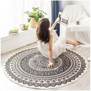 Alfombras Redondas Kilin Lino-algodon 120 Cm Mod03
