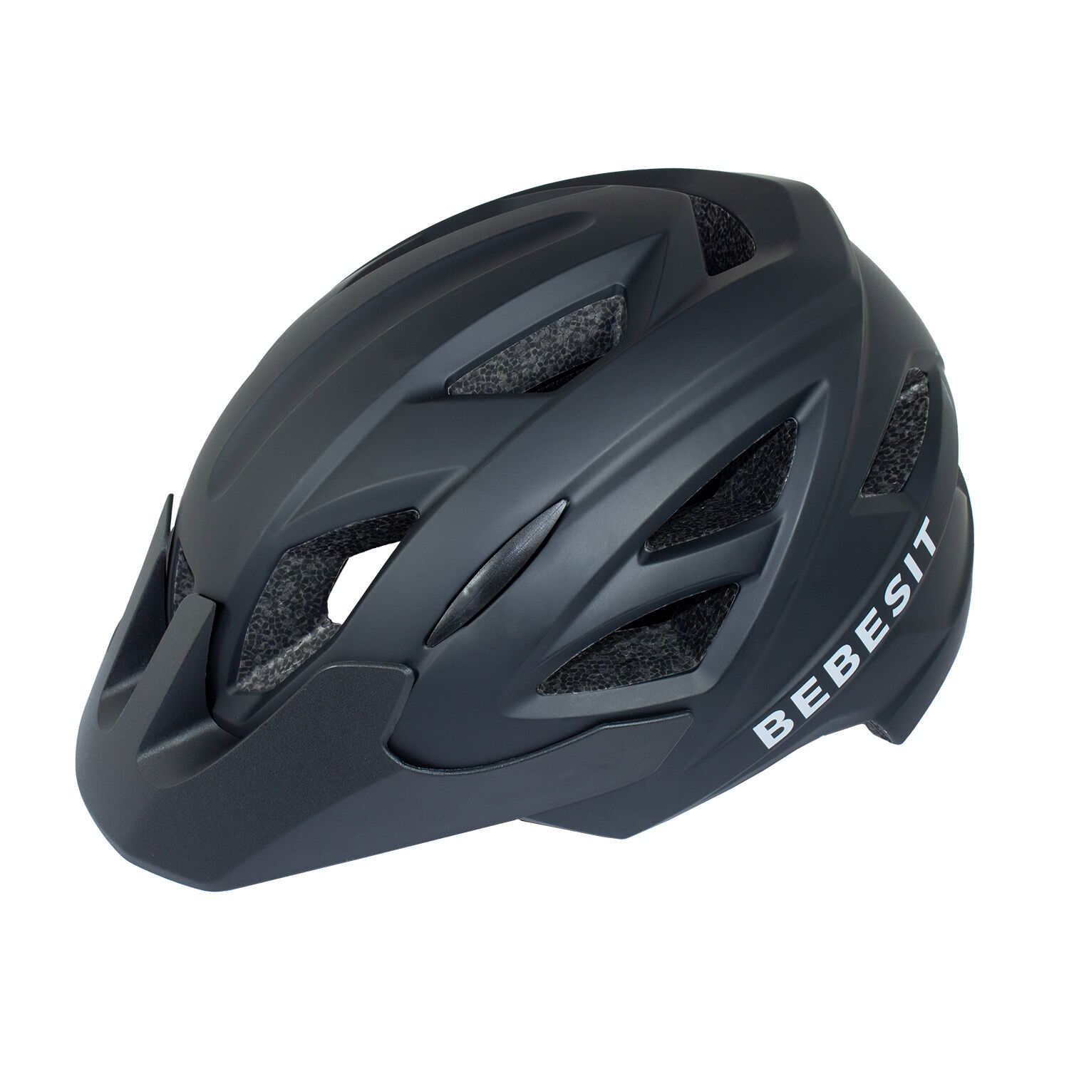Casco Integral Bici Cross Rejilla Desmontable Blanco Negro image number 3.0