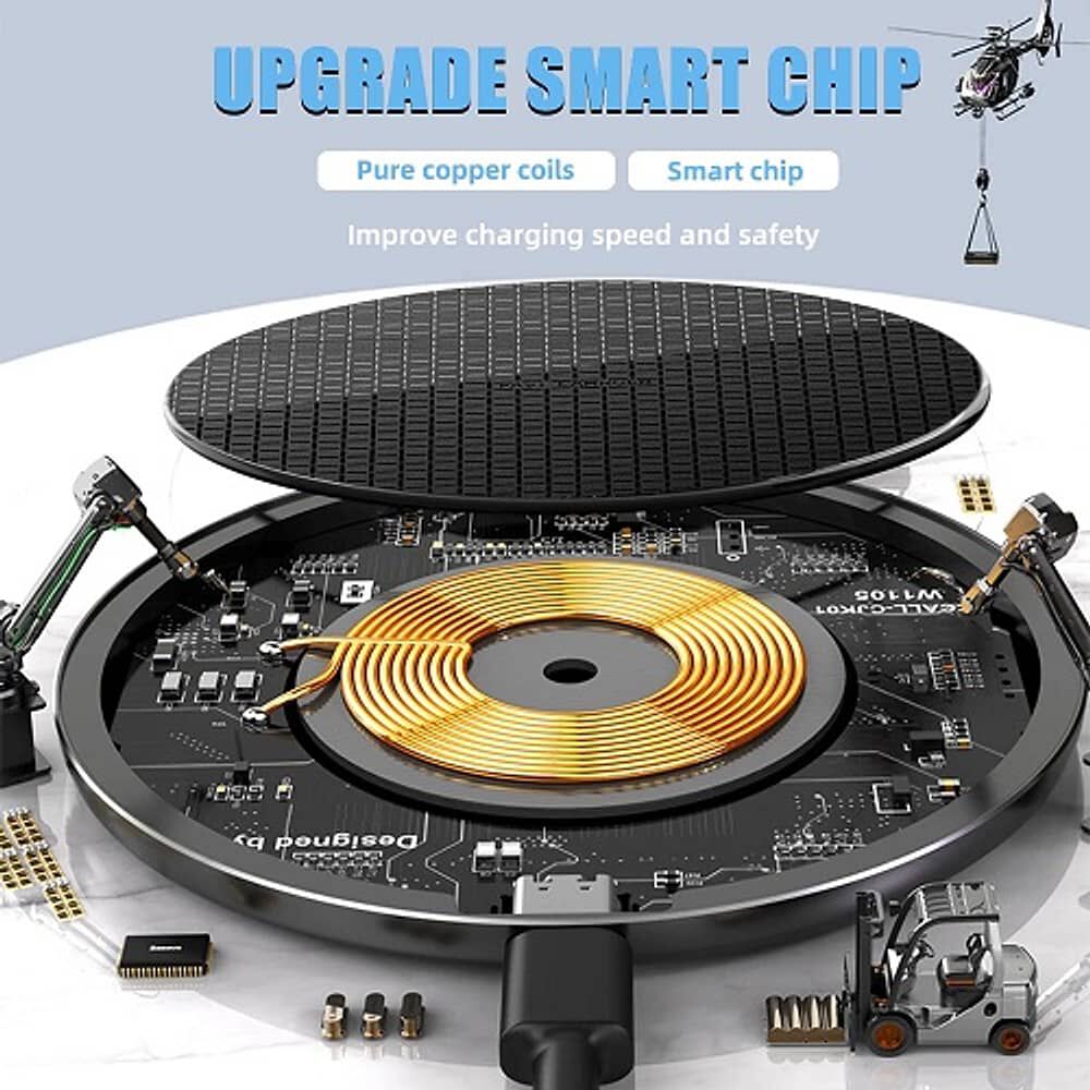 Cargador De Celular Inalambrico 2a 20w Smartphone Android Compatible Para Iphone image number 5.0