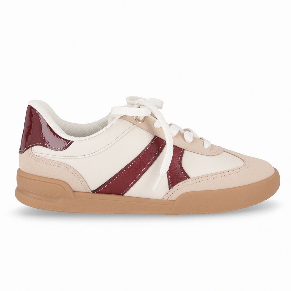 Zapatilla Mujer Beige/burdeo Caroline Piccadilly image number 5.0