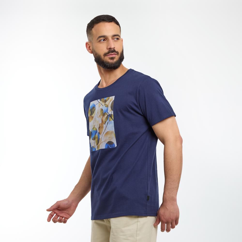 Polera Slim Fit Manga Corta Hombre Az Black image number 2.0