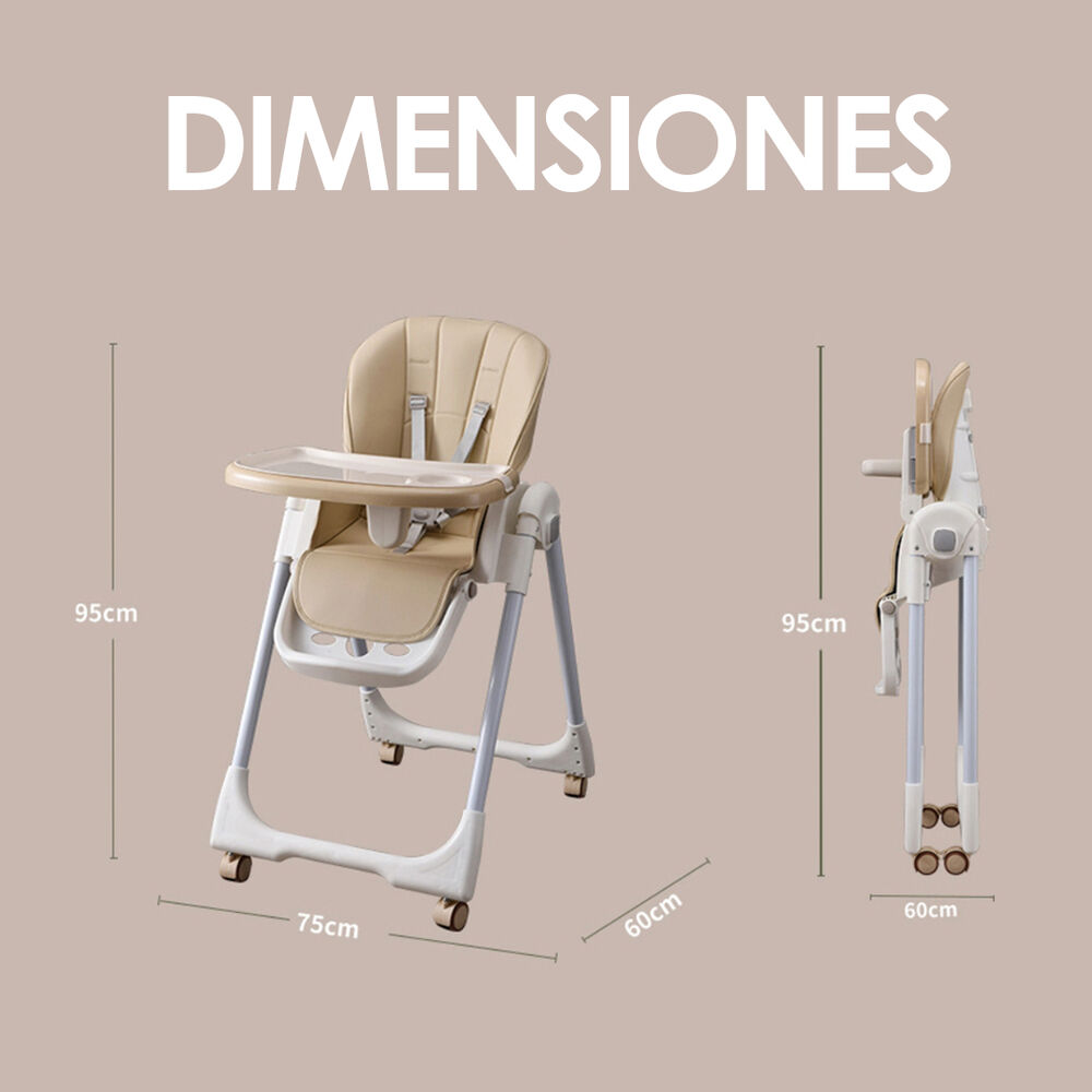 Silla De Comer Plegable Evolution Rosada image number 7.0
