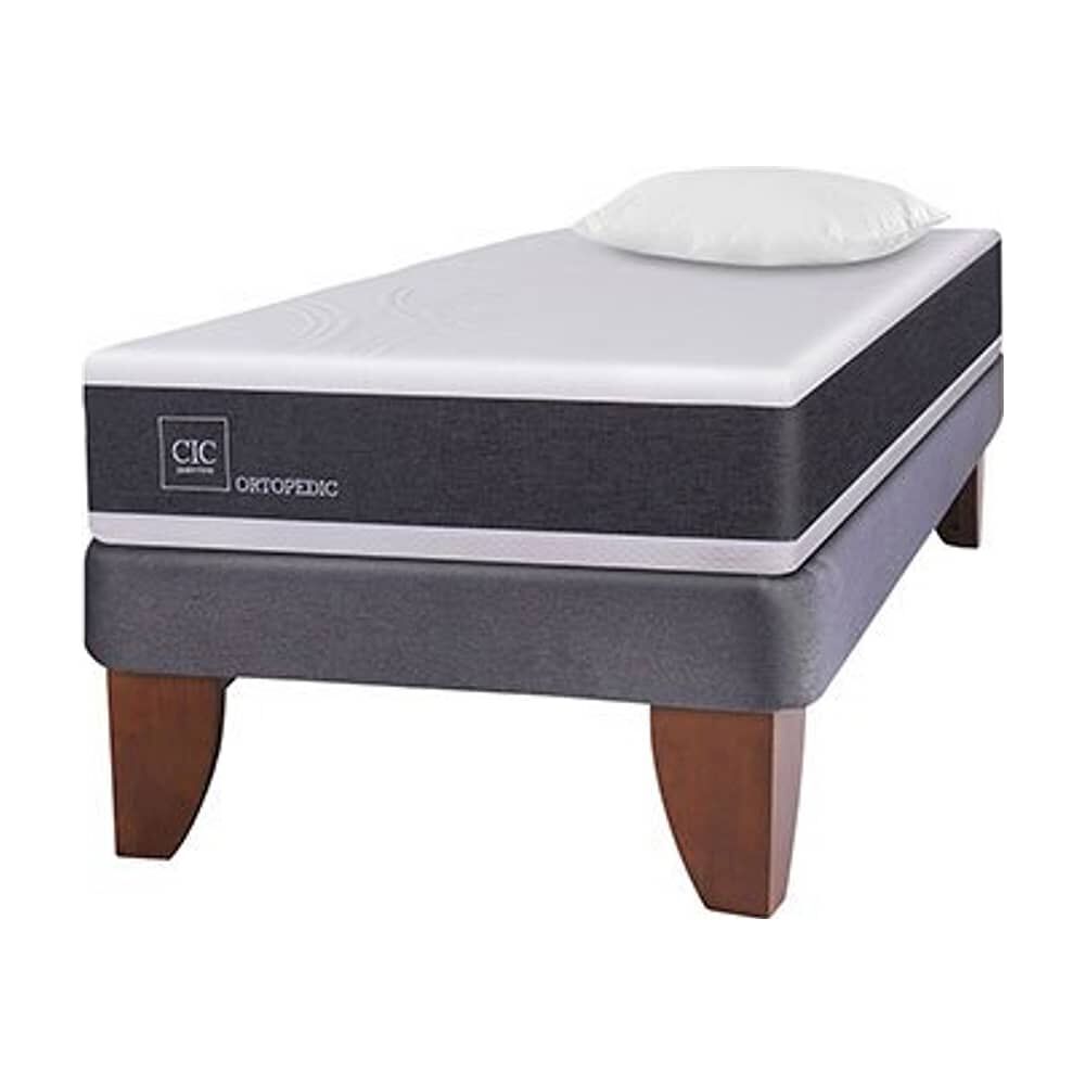 Cama Europea Cic New Ortopedic / 1 Plaza / Base Normal + Almohada image number 4.0