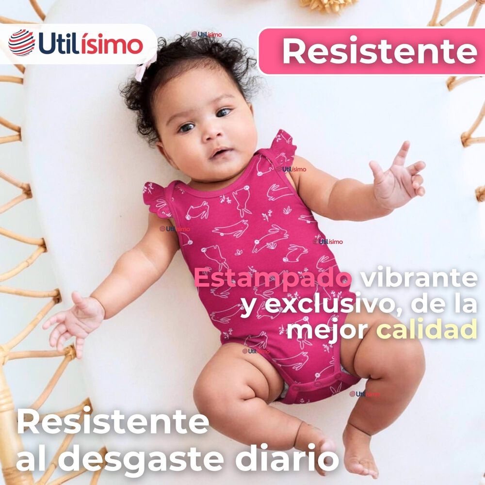 Pack 4 Bodys Ni&ntilde;a Sin Manga Tedmimak 100% Algod&oacute;n Princess Pink image number 7.0