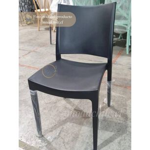Pack 4 Sillas De Exterior Restaurant Negra