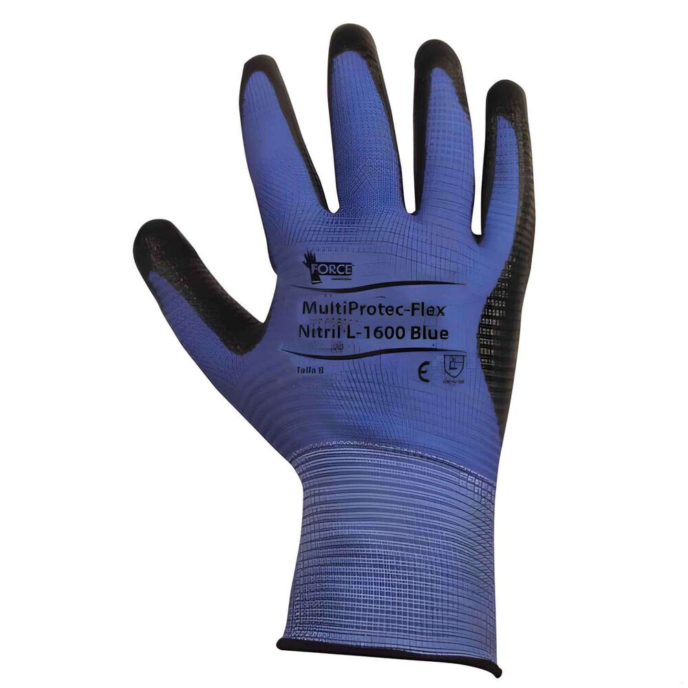 Guante Multiprotec Flex L1600 Talla 8(m) Azul - Force image number 0.0