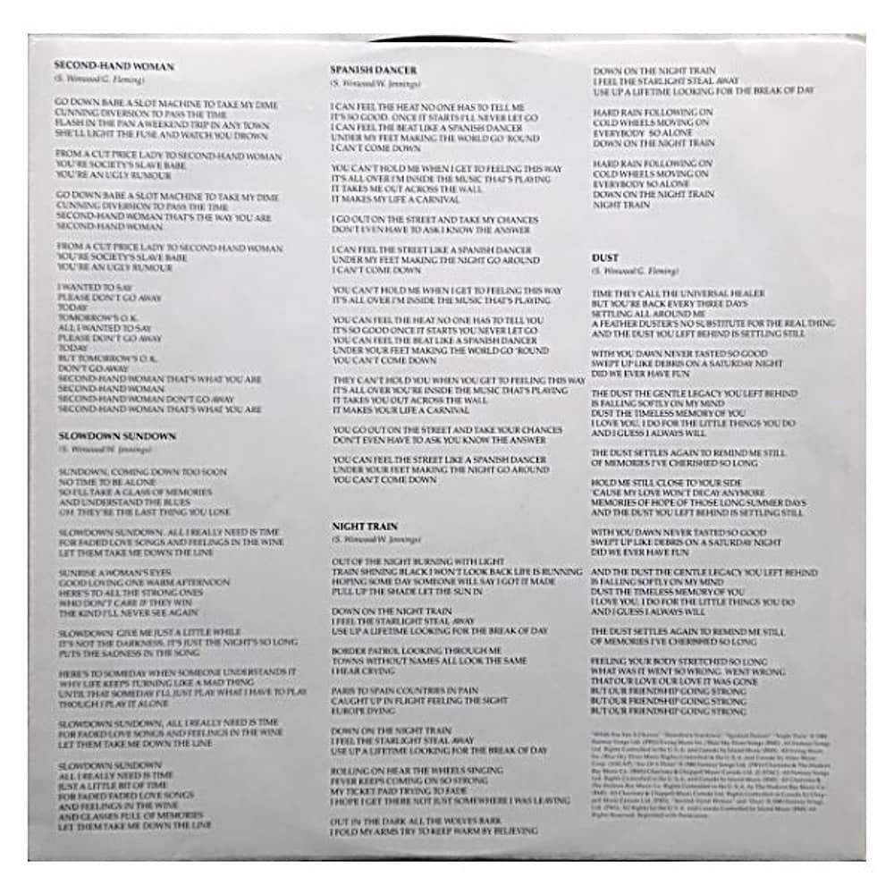 Steve Winwood - Arc Of A Diver | Vinilo Usado image number 2.0