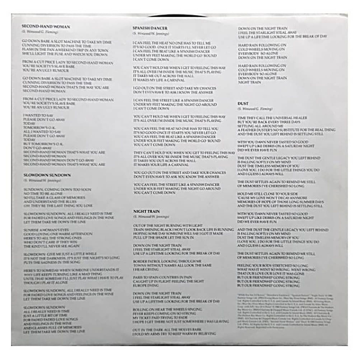 Steve Winwood - Arc Of A Diver | Vinilo Usado image number 2.0