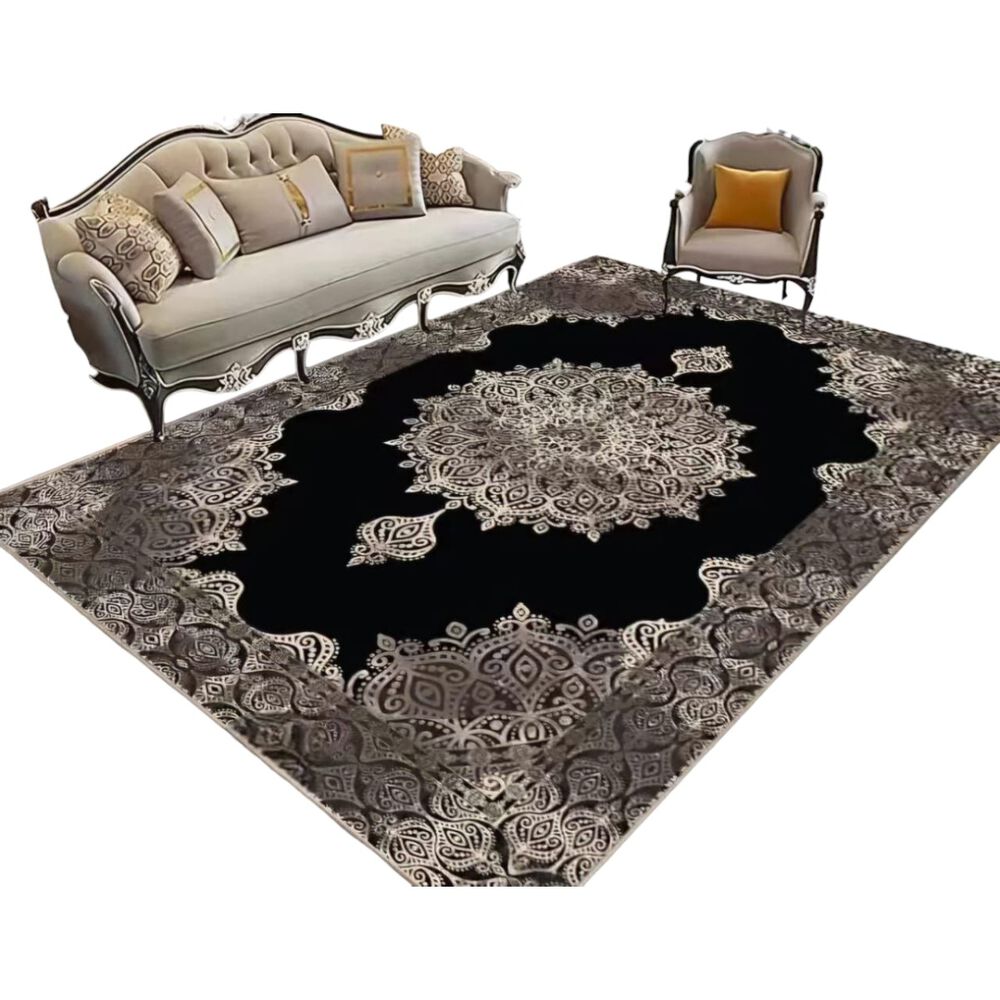 Alfombra Para Living Estampada Medida 180cm X 200cm Antideslizante A3d-8 image number 0.0