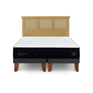 Cama Europea Cic Linea Premium / 2 Plazas / Base Dividida + Respaldo