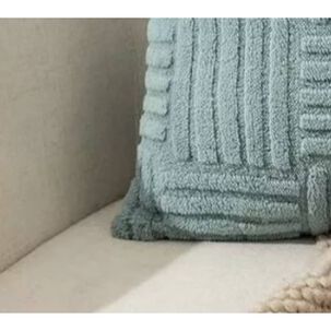 Funda Para Cojin Peludo Plush Medida 45x45cm Decoracion Celeste