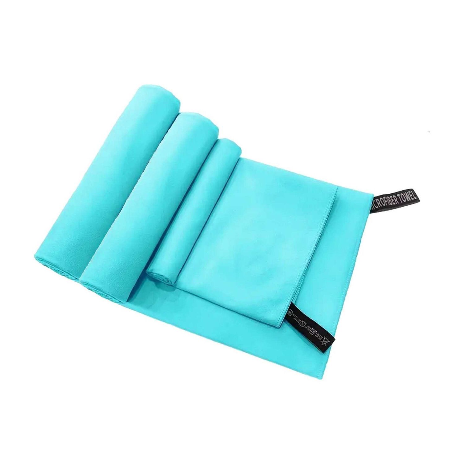 Set 3 Toallas Ba&ntilde;o Viaje Microfibra Secado R&aacute;pido Menta image number 0.0