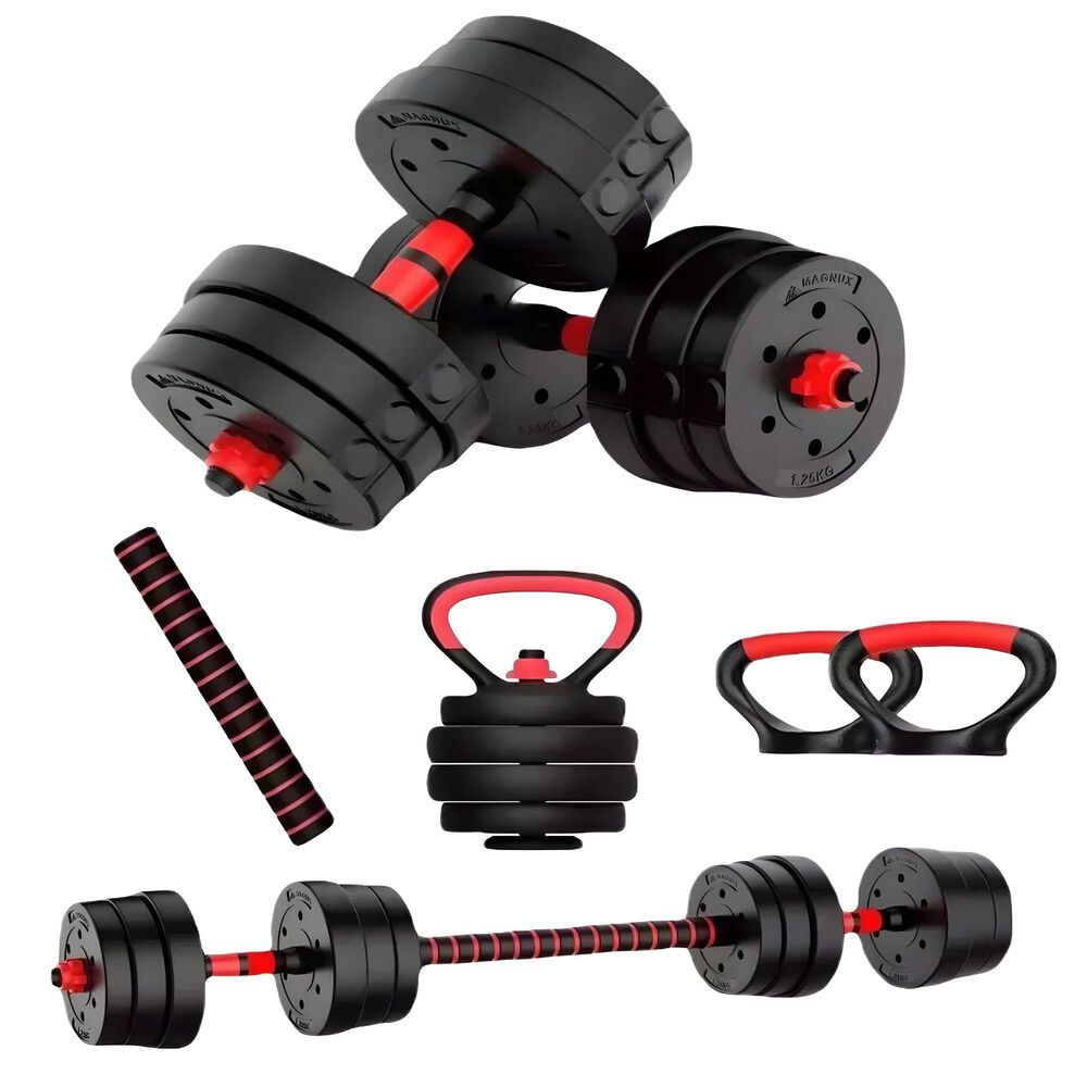Set Mancuernas 20 Kg Convertible A Barra Kettlebell 3 En 1 image number 6.0