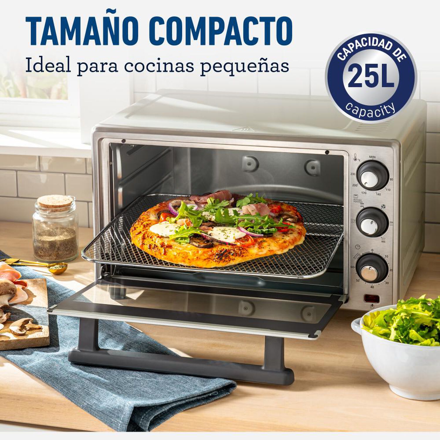 Horno El&eacute;ctrico con Freidora de aire Oster TSSTTVLS25 / 25 Litros / 1500W image number 3.0