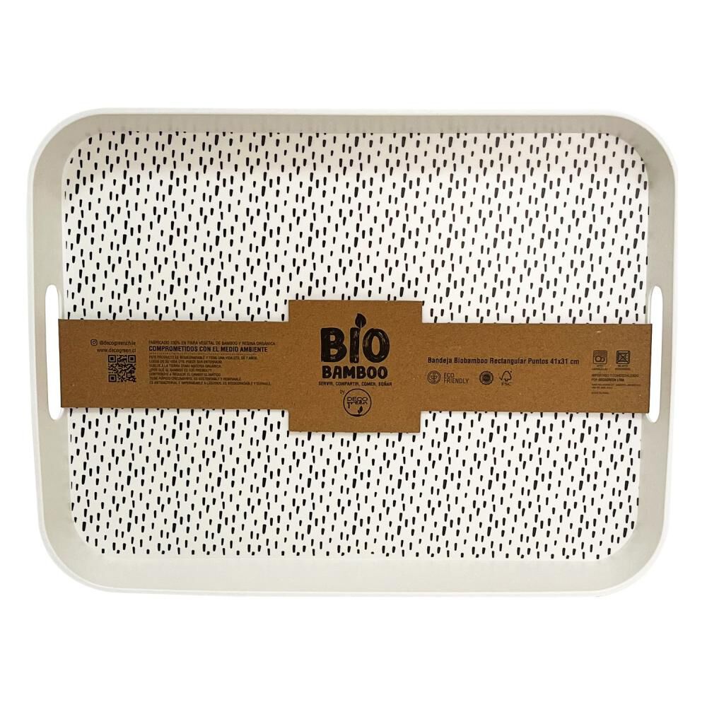 Bandeja Biobamboo Puntos 41x31 Cm Decogreen image number 0.0