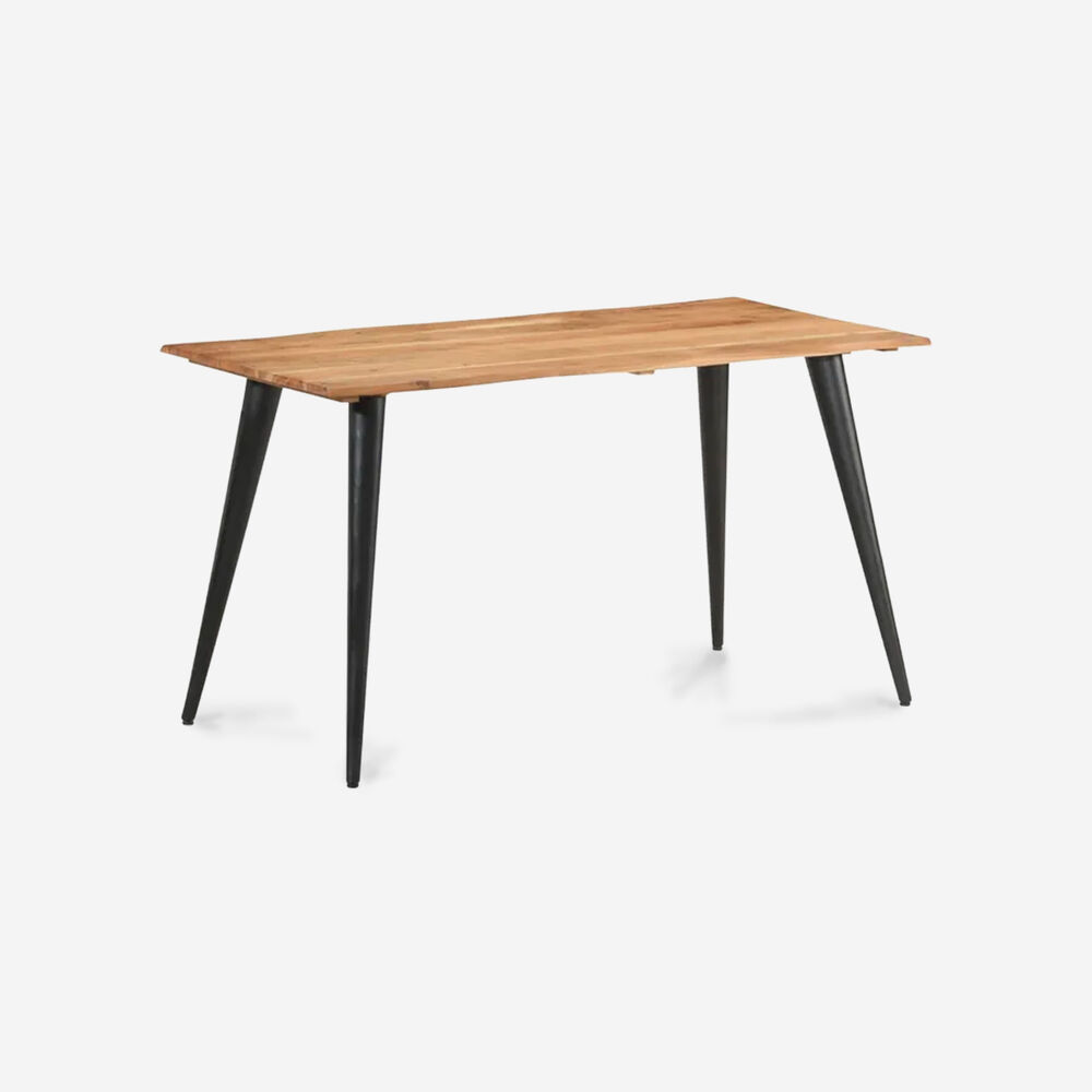 Mesa Aneto Diseño Orgánico Con Cubierta De Madera Y Patas Metálicas image number 3.0