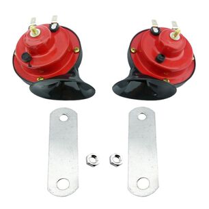 Bocina Para Auto Roja Caracol Gmp Sin Relay El Par En Caja