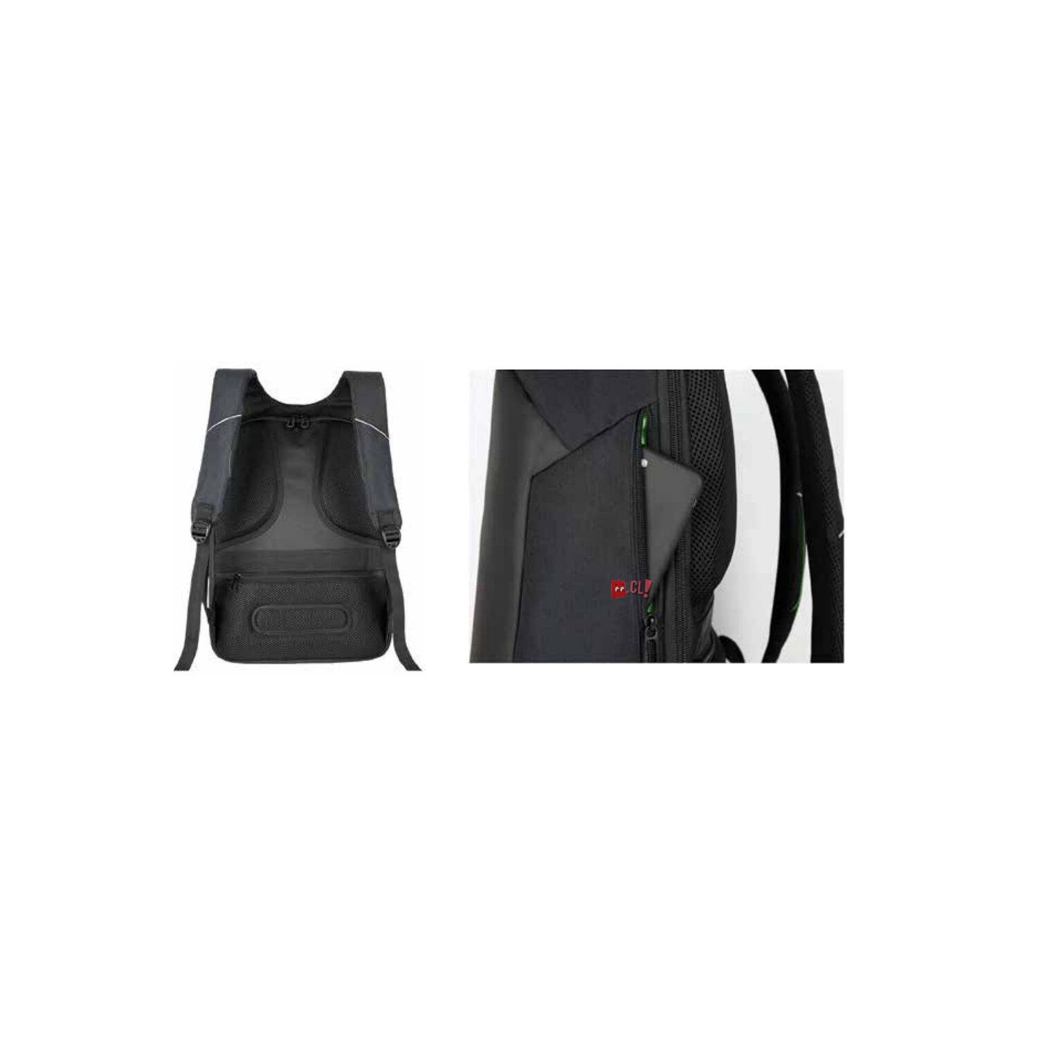 Mochila Antirrobo Impermeable Usb Gris - Ps image number 2.0