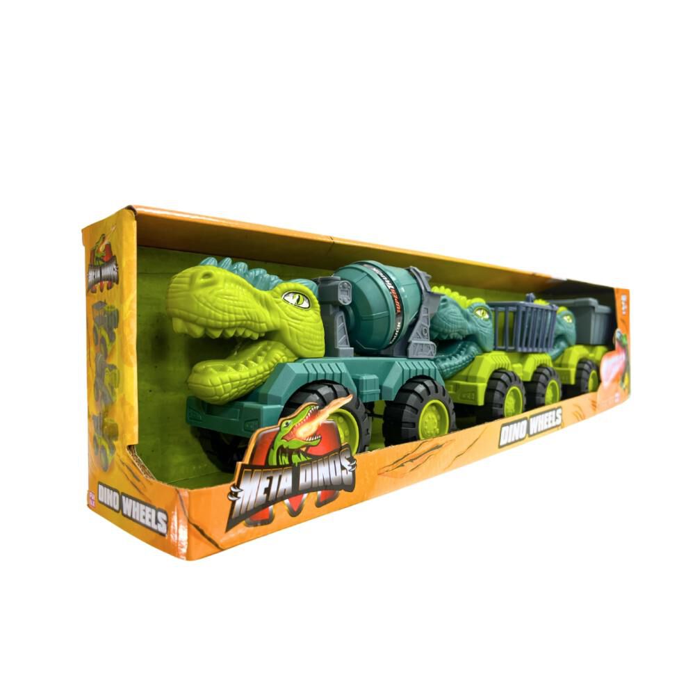 Vehiculo Free Wheel Metadino Dino Wheels Dinosaur Truck 3pack image number 3.0