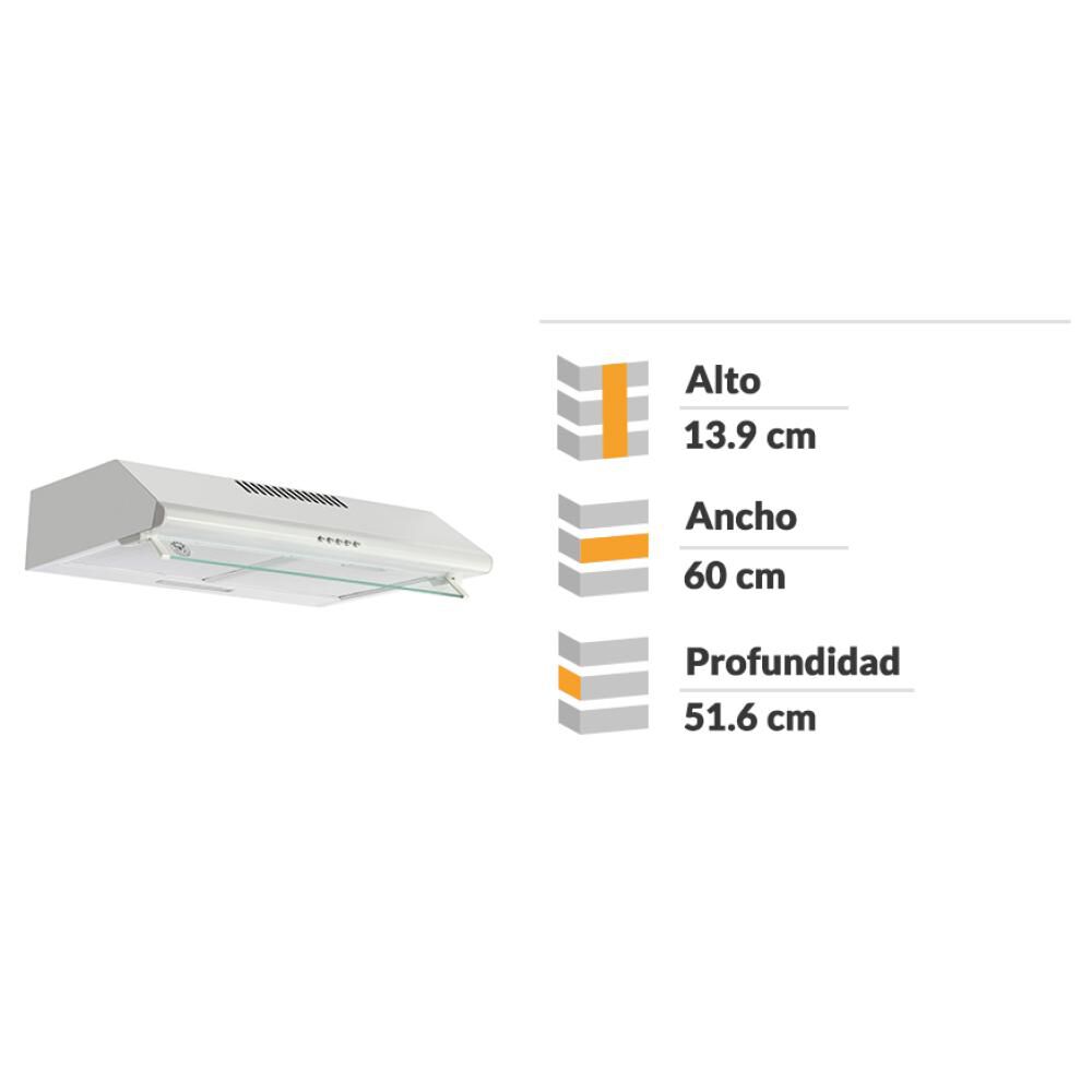 Campana Ursus Campana Cocina Ut Ff-60 Blanca 1m image number 1.0