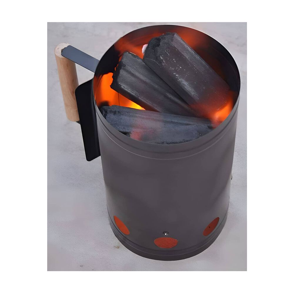 Chimenea De Acero Iniciador Fuego Carb&oacute;n R&aacute;pido Parrilla Wayu image number 3.0