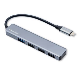 Hub Usb-c 3.0 High Speed 5 Gbps Aluminium Flat 4 Puertos Usb