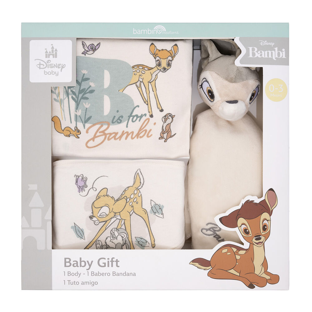 Set 3 Piezas Baby Gift Beige Bambi Unisex 3 - 6 Meses image number 0.0