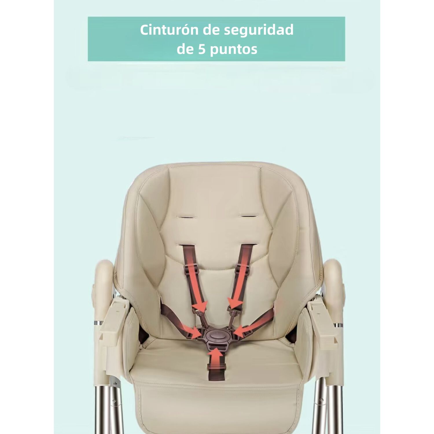 Silla De Comer Multiposiciones Plegable Verde Lubabycas image number 4.0
