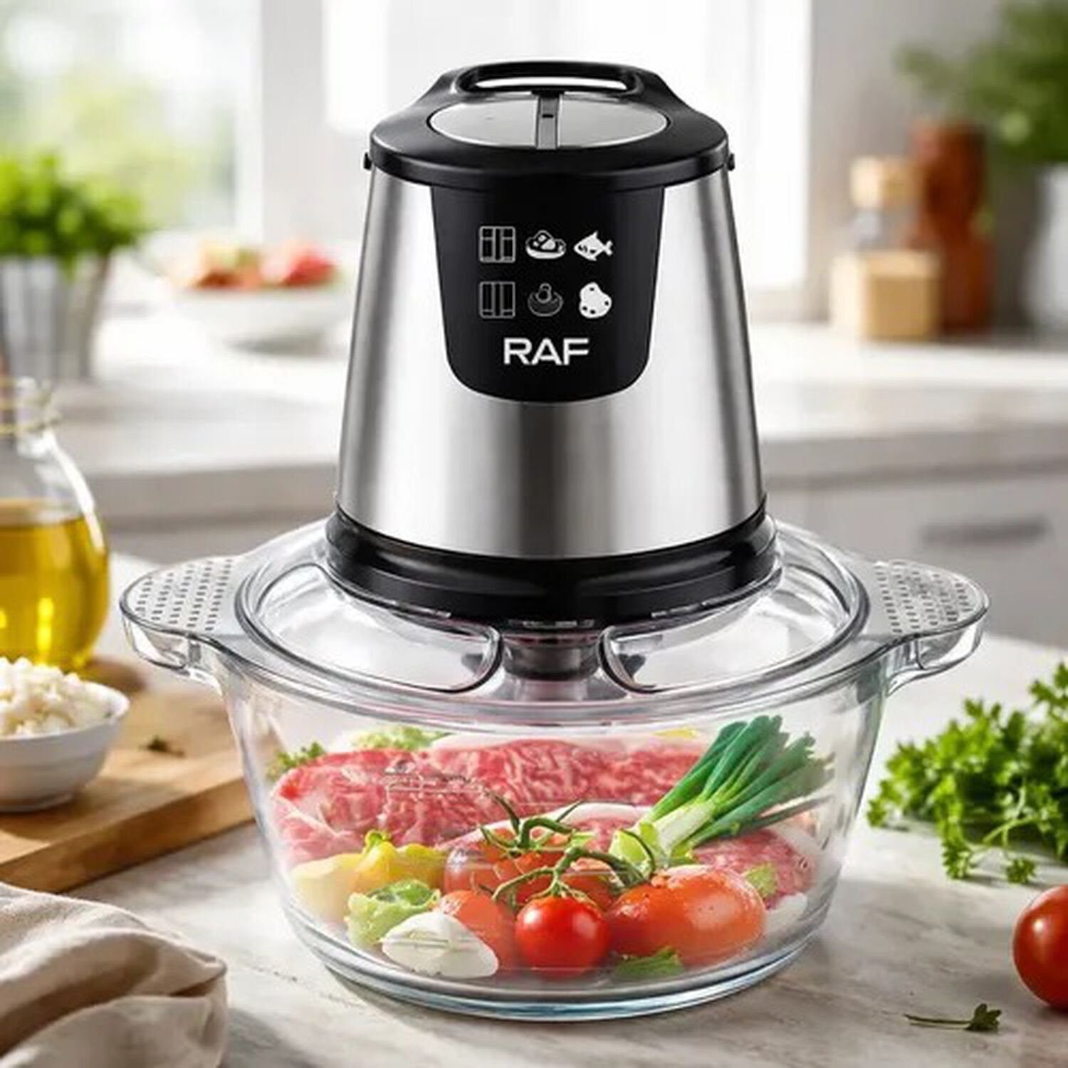 Procesador De Alimentos Raf Base Vidrio 800w 2l image number 2.0