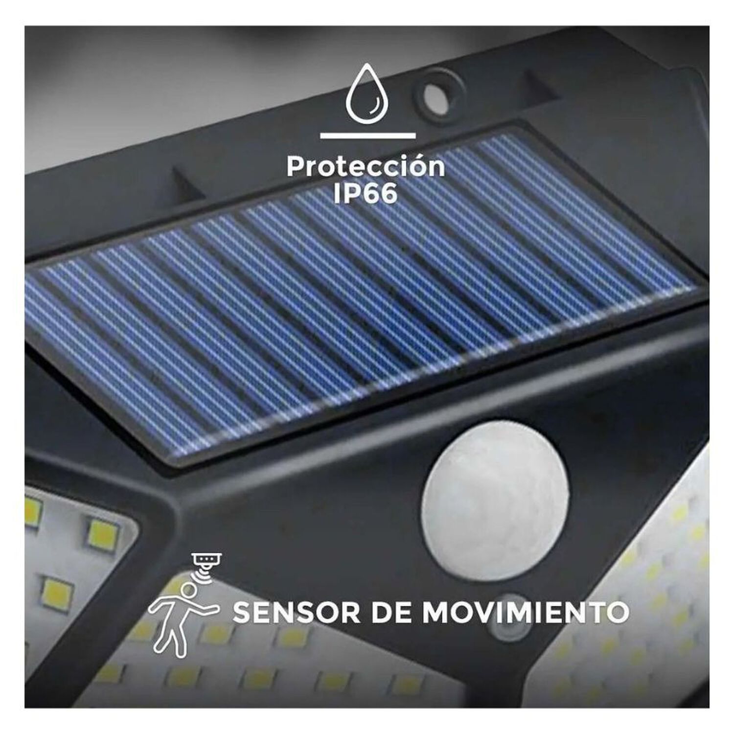 Aplique Solar Impermeable Sensor Movimiento Para Jard&iacute;n Y Exterior image number 2.0