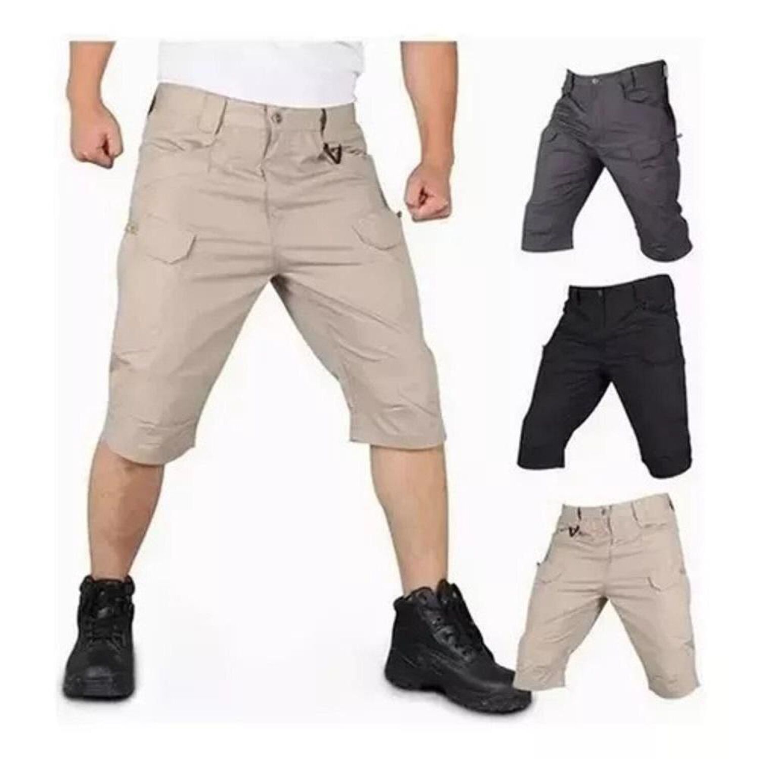 Impermeable Polic&iacute;a Militar T&aacute;ctica Pantalones Cortos, Ix7 image number 4.0
