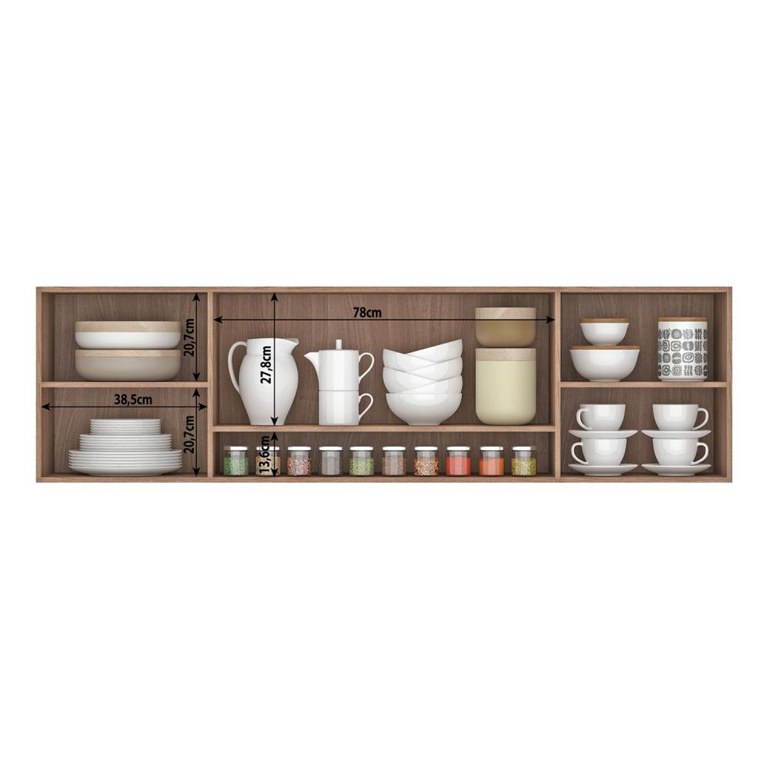 Mueble De Cocina Aereo Nido Vekkahome 160 Cm image number 3.0