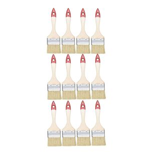 Set 12 Brocha Mango Madera 2.5 Pulgadas Para Pintura